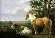 CALRAET, Abraham van A Horse and Cows in a Landscape Sweden oil painting artist